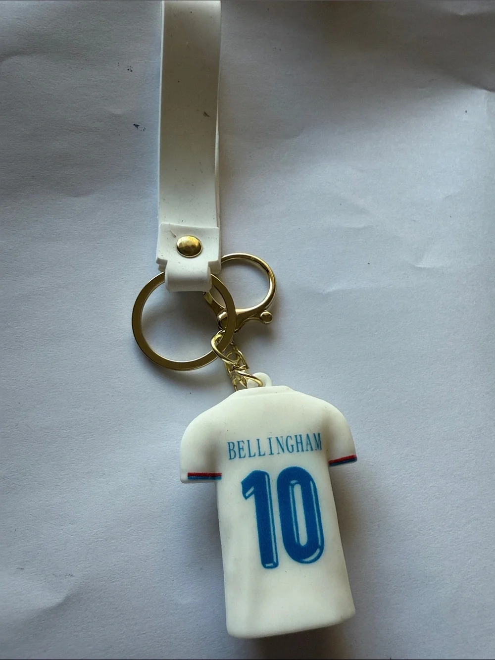 Bellingham #10 White Jersey Keychain
